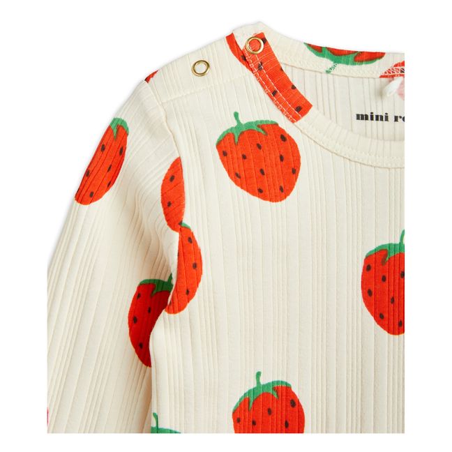 Body Coton Bio Fraises | Ecru