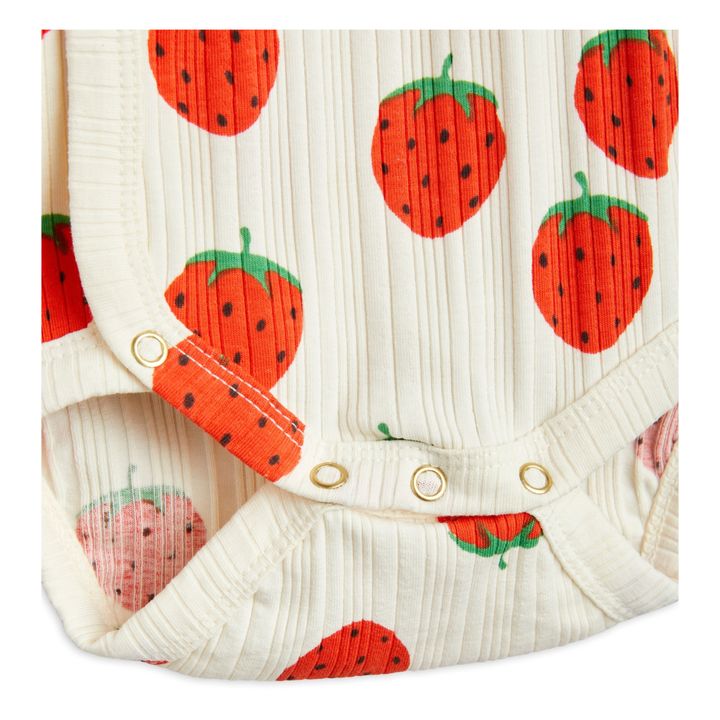Organic Cotton Strawberry Wrap Over Onesie | Seidenfarben- Produktbild Nr. 2