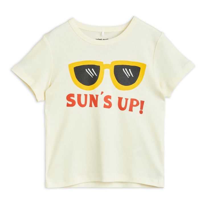 Sun's Up Organic Cotton T-Shirt | Ecru- Immagine del prodotto n°0