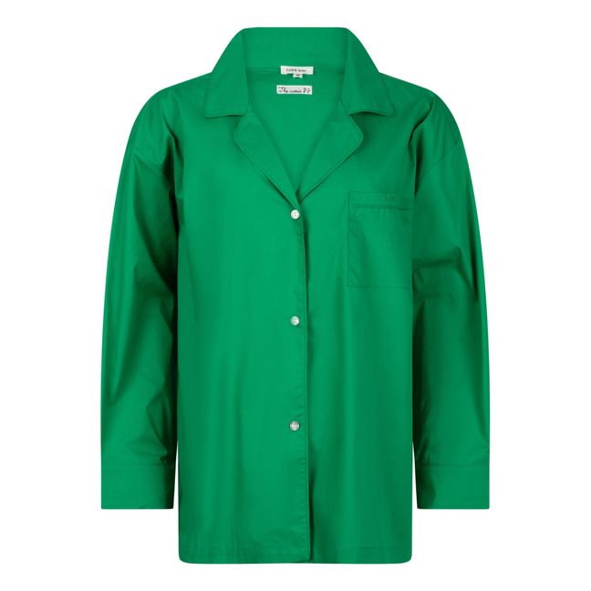 Cedric Organic Cotton Pyjama Top | Green
