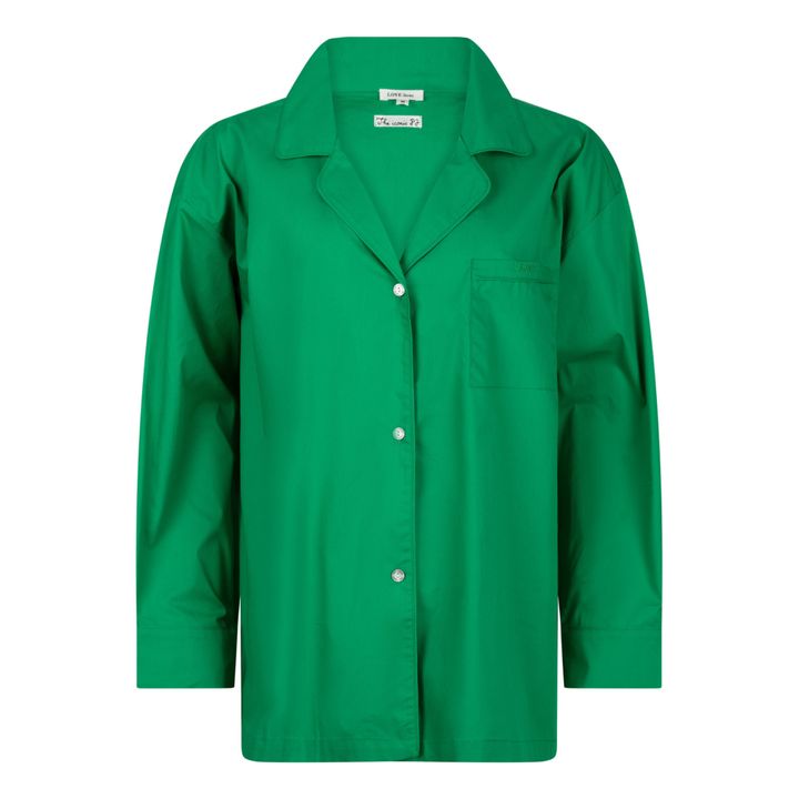Cedric Organic Cotton Pyjama Top | Verde- Imagen del producto n°0