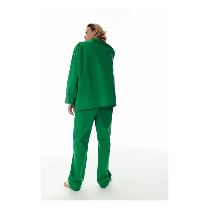 Cedric Organic Cotton Pyjama Top | Verde- Imagen del producto n°3