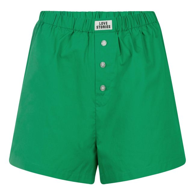 James Organic Cotton Pyjama Shorts | Verde
