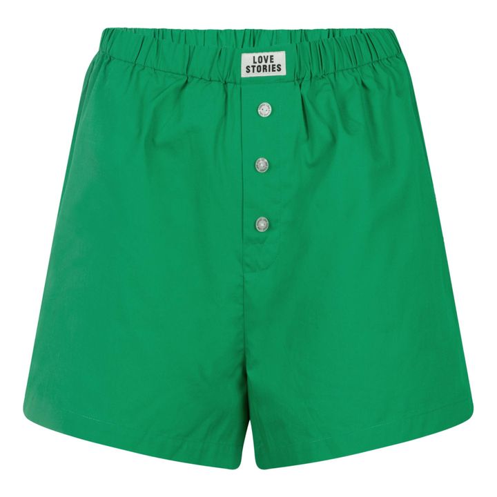 James Organic Cotton Pyjama Shorts | Verde- Imagen del producto n°0