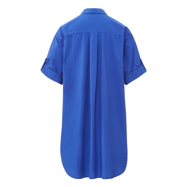 Craquante Poplin Christmas Dress | Royal blue