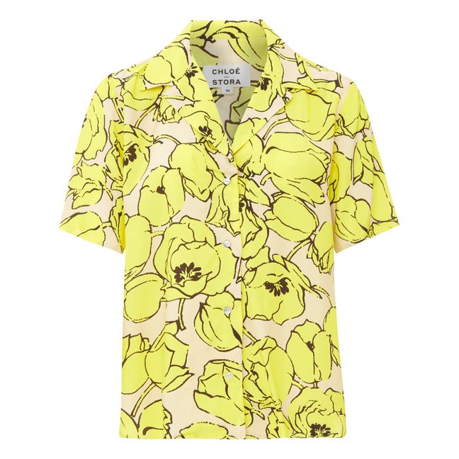 Floral Printed Light Shirt | Yellow