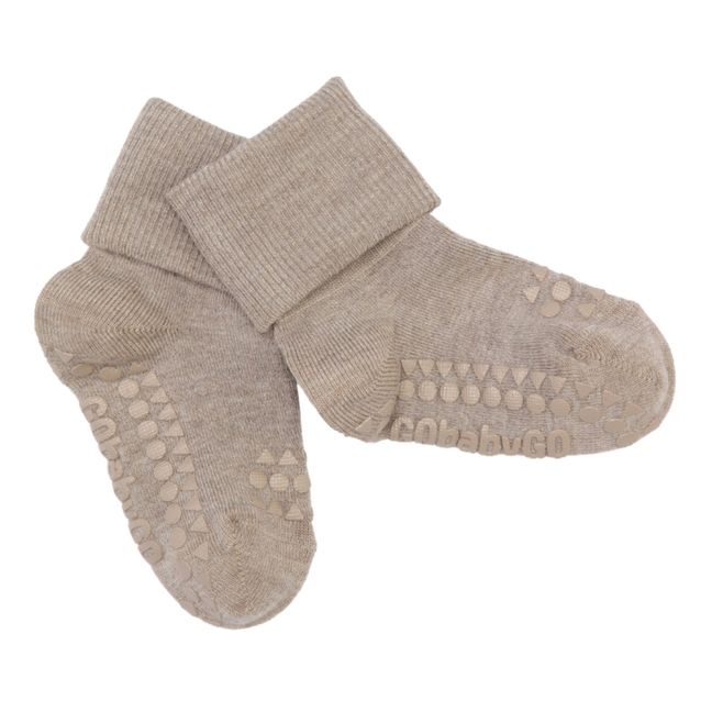 Chaussettes Antidérapantes en Bambou | Beige