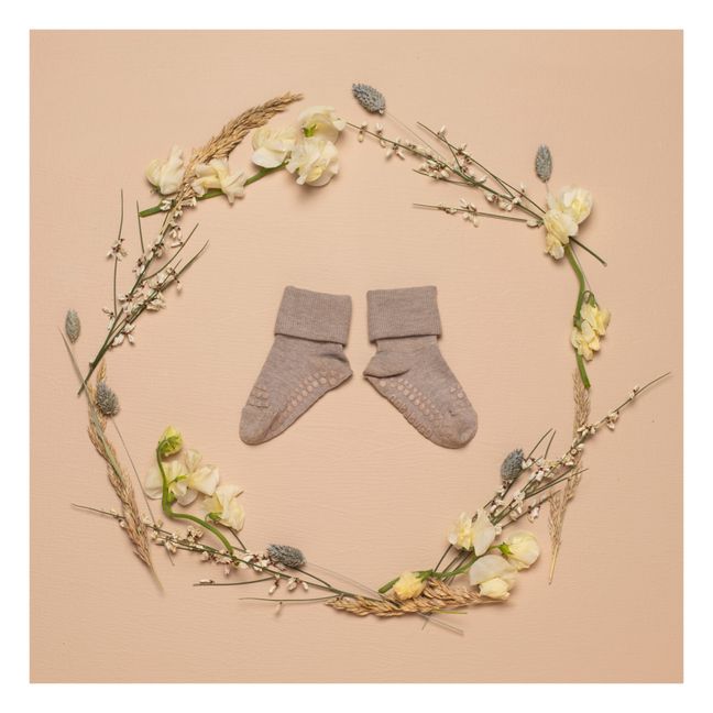 Anti-slip Bamboo Socks | Beige