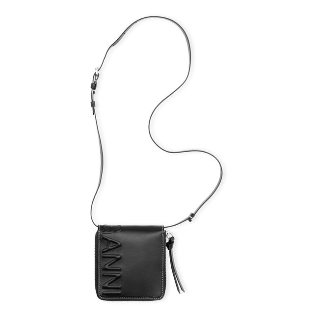 Monedero de cuero reciclado | Negro