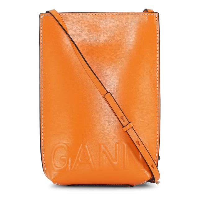 Small Banner Recycled Leather Bag | Arancione