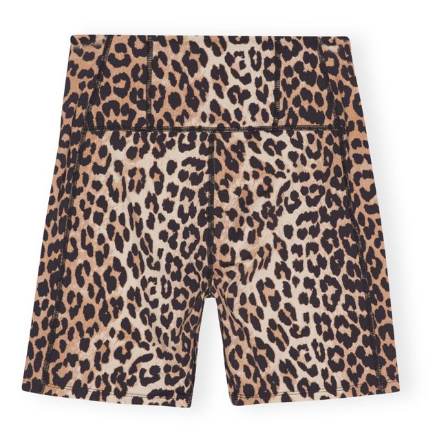 Legging de ciclista de tiro alto Ultra Active de materiales reciclados con estampado de leopardo | Leopardo