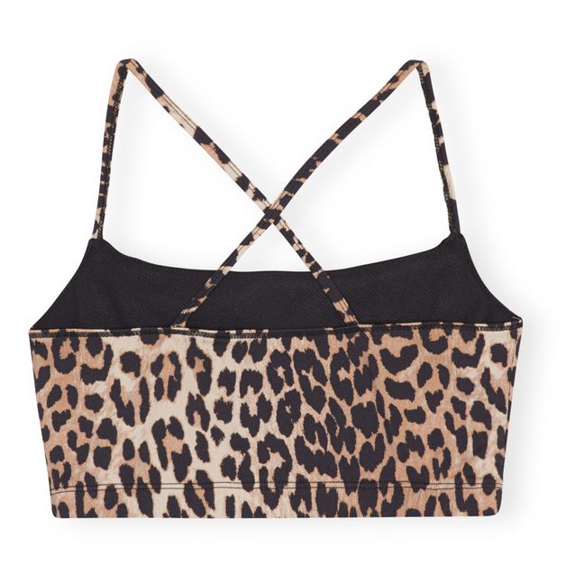 Brassière de Sport Active Imprimée Matières Recyclées | Léopard