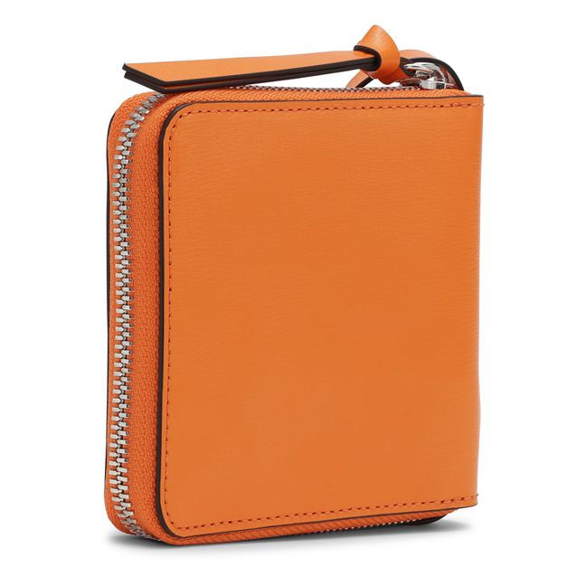 Cartera con correa de cuero reciclado | Naranja