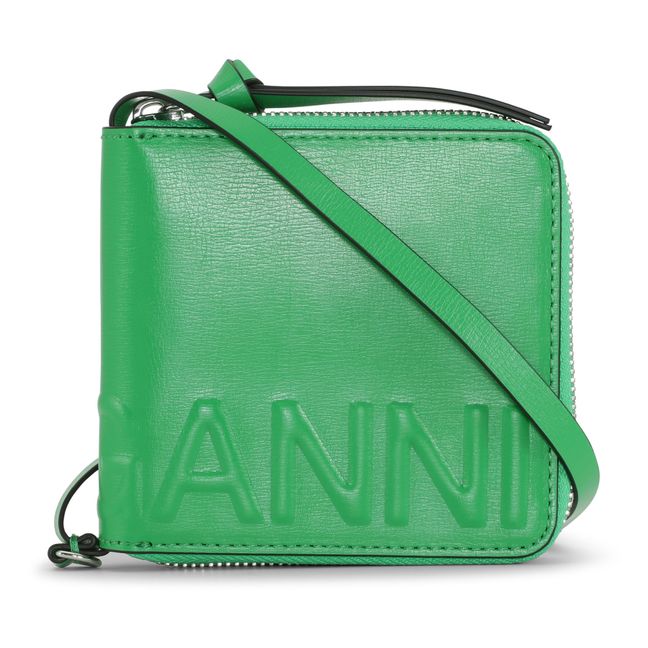 Banner Recycled Leather Purse | Grün