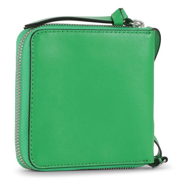 Banner Recycled Leather Purse | Verde