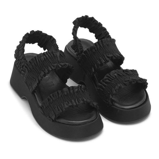 Smock Sandals Recycled Materials | Black