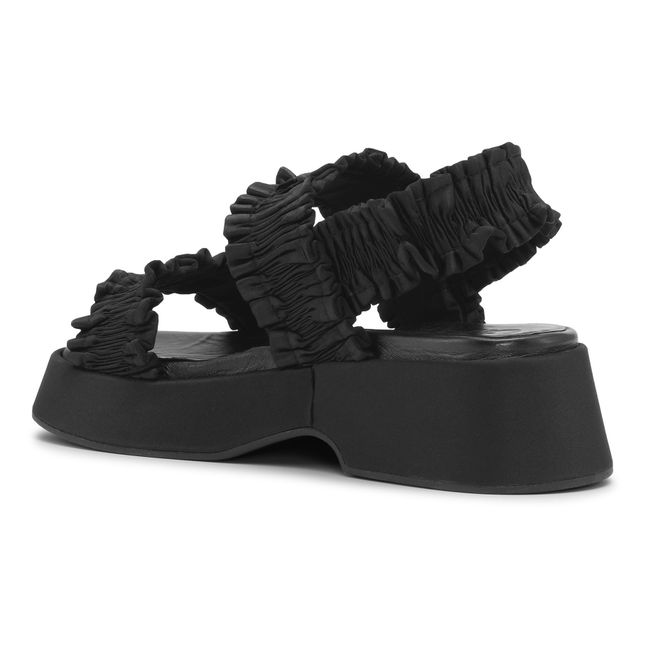 Smock Sandals Recycled Materials | Negro