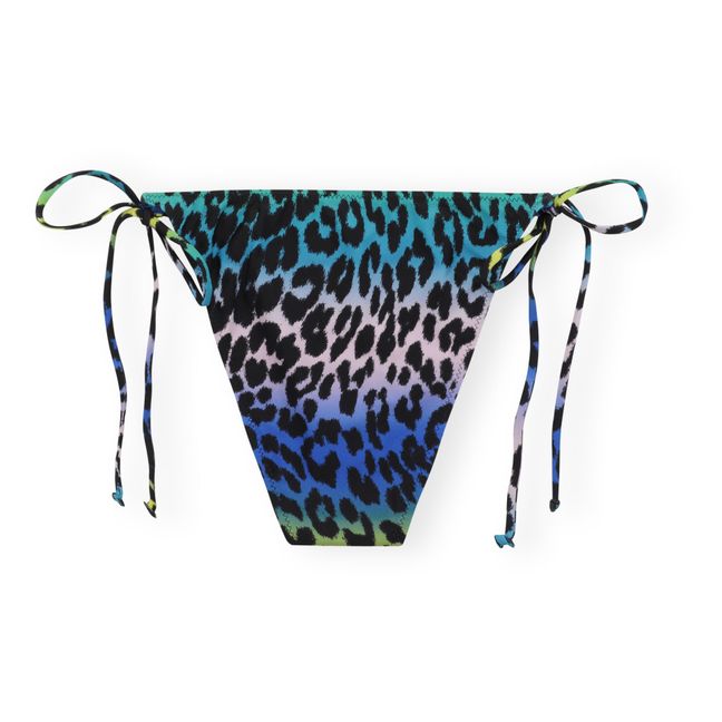 Braguita de bikini con estampado de leopardo hecho con materiales reciclados | Azul