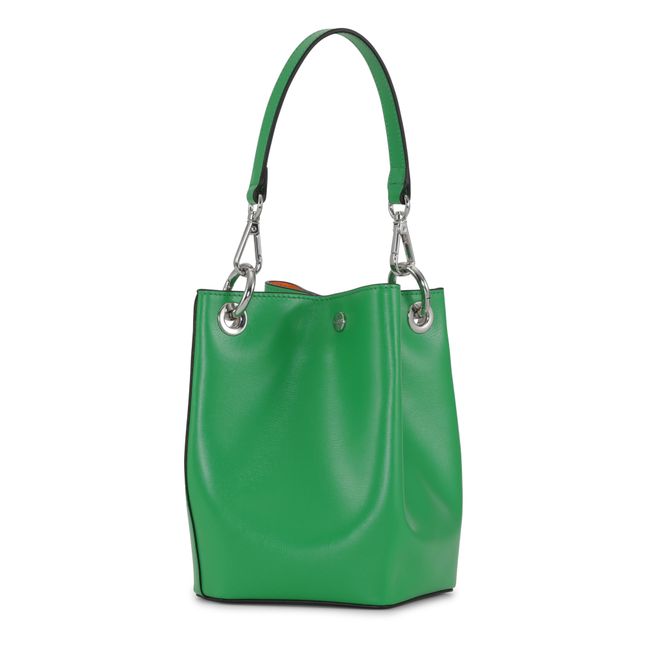 Bolso de mano pequeño con piel reciclada | Verde