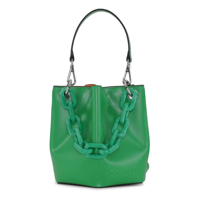 Bolso de mano pequeño con piel reciclada | Verde