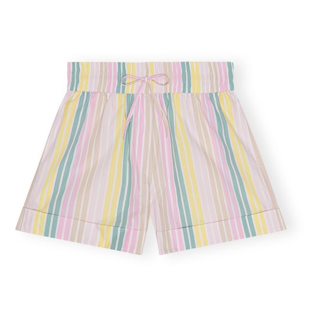 Organic Cotton Striped Elastic Shorts | Rosa