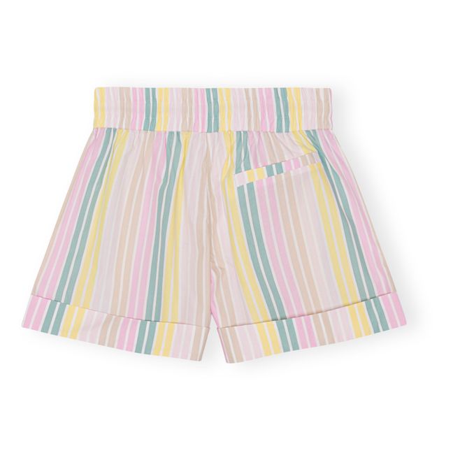 Organic Cotton Striped Elastic Shorts | Rosa