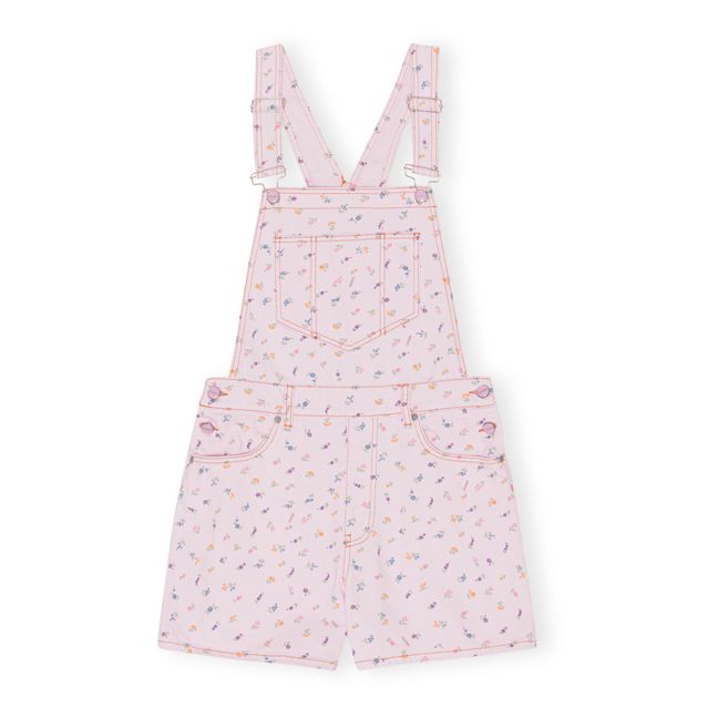 Combishort Salopette Imprimée Coton Bio | Rosa
