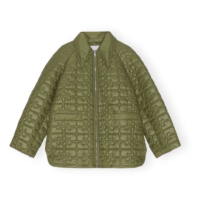 Chaqueta acolchada Shiny de materiales reciclados | Verde Kaki