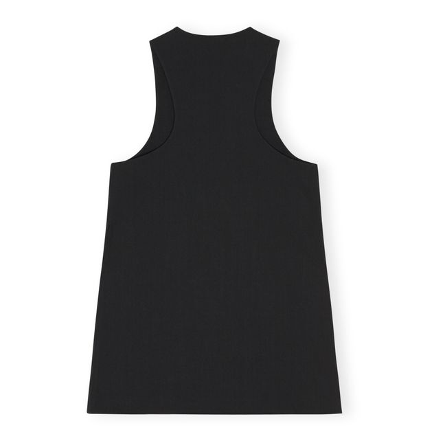 Veste de Costume Sans Manche Coton Bio | Black
