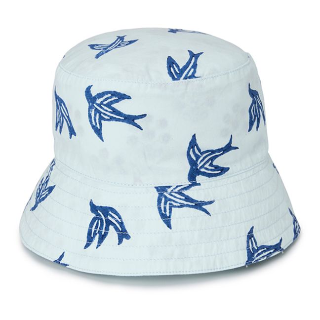 Organic Cotton Reversible Bucket Hat | Blu