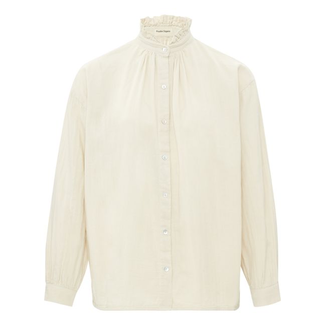 Rosier Double Cotton Gauze Blouse - Women’s Collection | Ecru