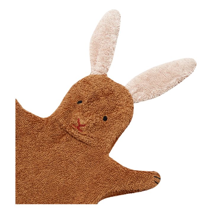 Guante de aseo de tela de toalla con forma de conejo | Caramelo- Imagen del producto n°1