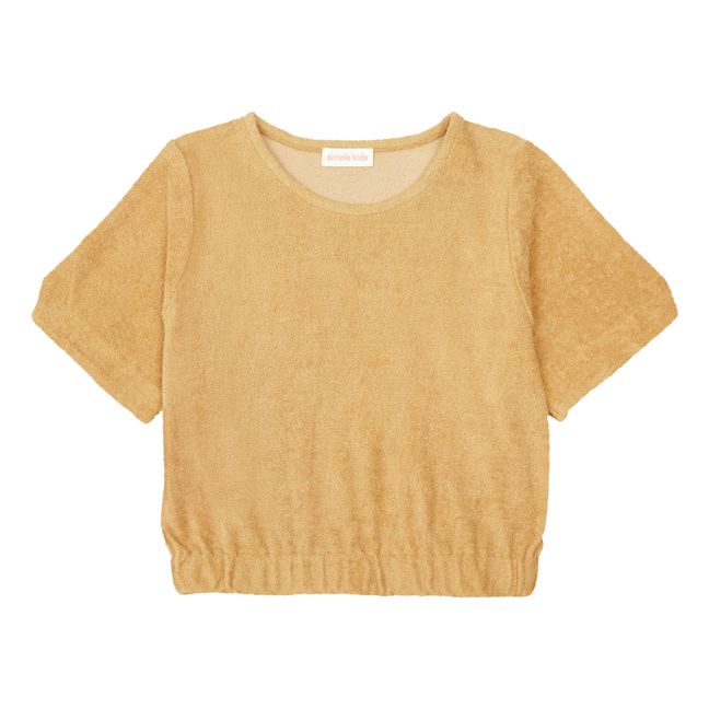 T-Shirt Eponge Sandy | Jaune moutarde