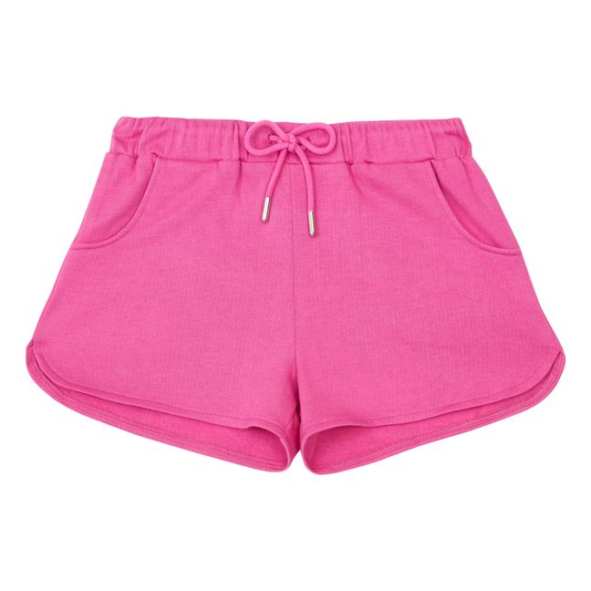 Pantalón corto muletón con bolsillo trasero | Rosa Fushia