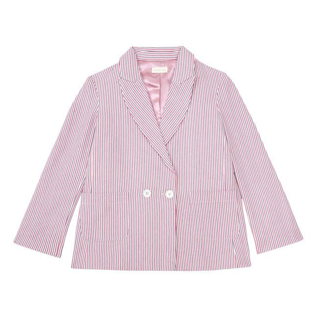 Chaqueta blazer a rayas Carlisle | Rosa Fushia