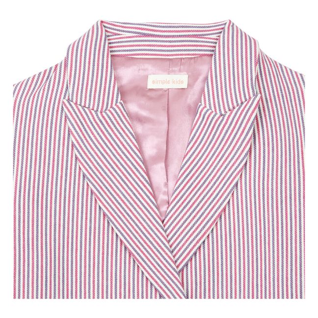 Veste Blazer Rayée Carlisle | Rose fuschia