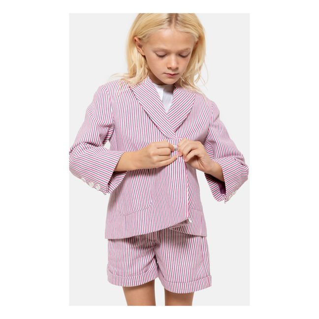 Veste Blazer Rayée Carlisle | Rose fuschia