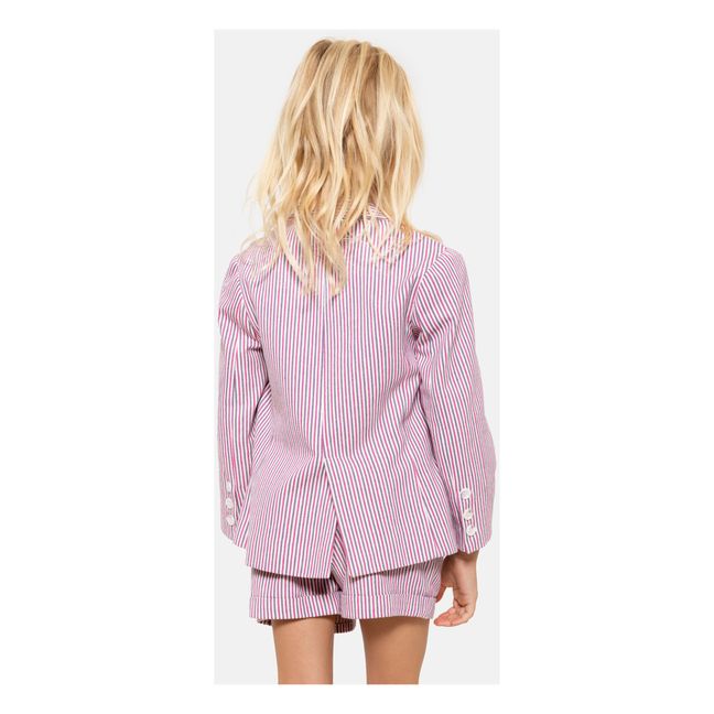 Chaqueta blazer a rayas Carlisle | Rosa Fushia