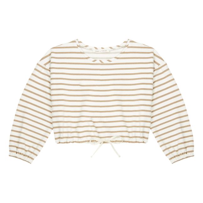 Striped Lurex Cropped Sweater | Seidenfarben