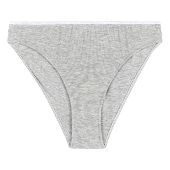 Culotte Emma Jersey Côtelé | Gris chiné