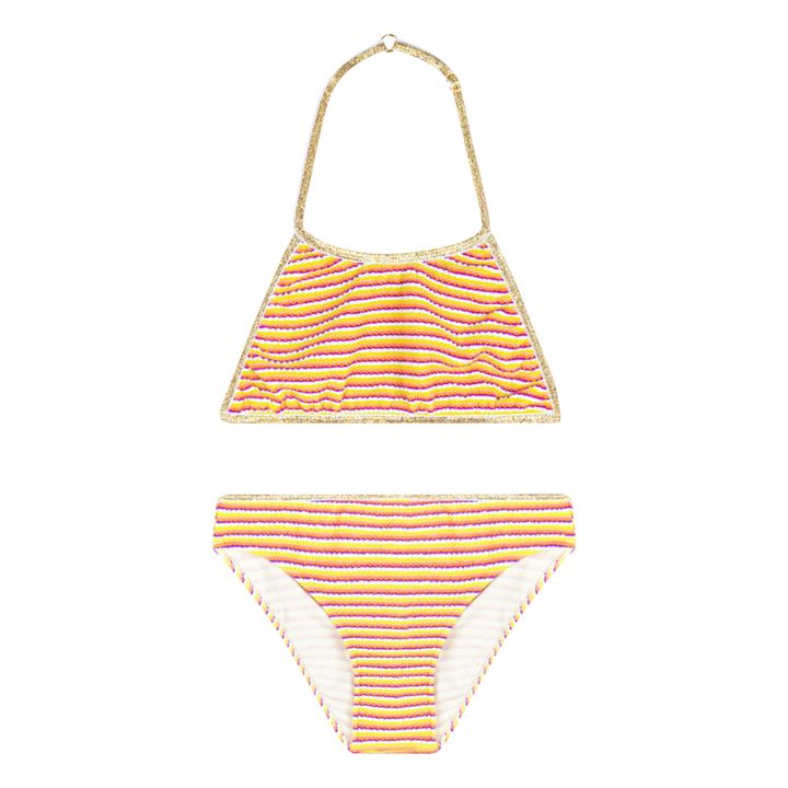 Loulou Summer Stripes Two-Piece Swimsuit | Yellow- Product image n°0