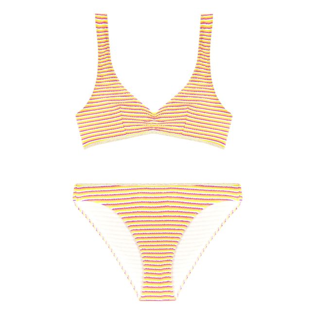 Claude Summer Stripes Two-Piece Swimsuit | Gelb
