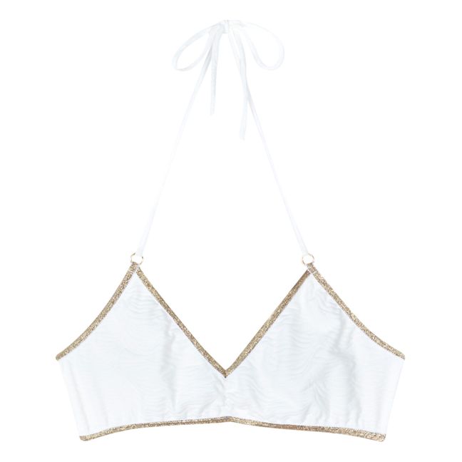 Joseph Zebra Bikini Top | White