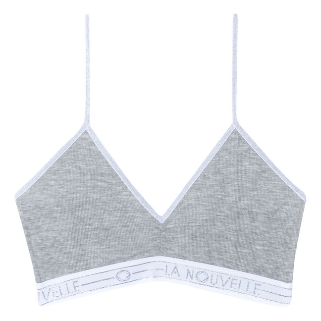 Brassière Georgia Jersey Côtelé | Grigio chiné
