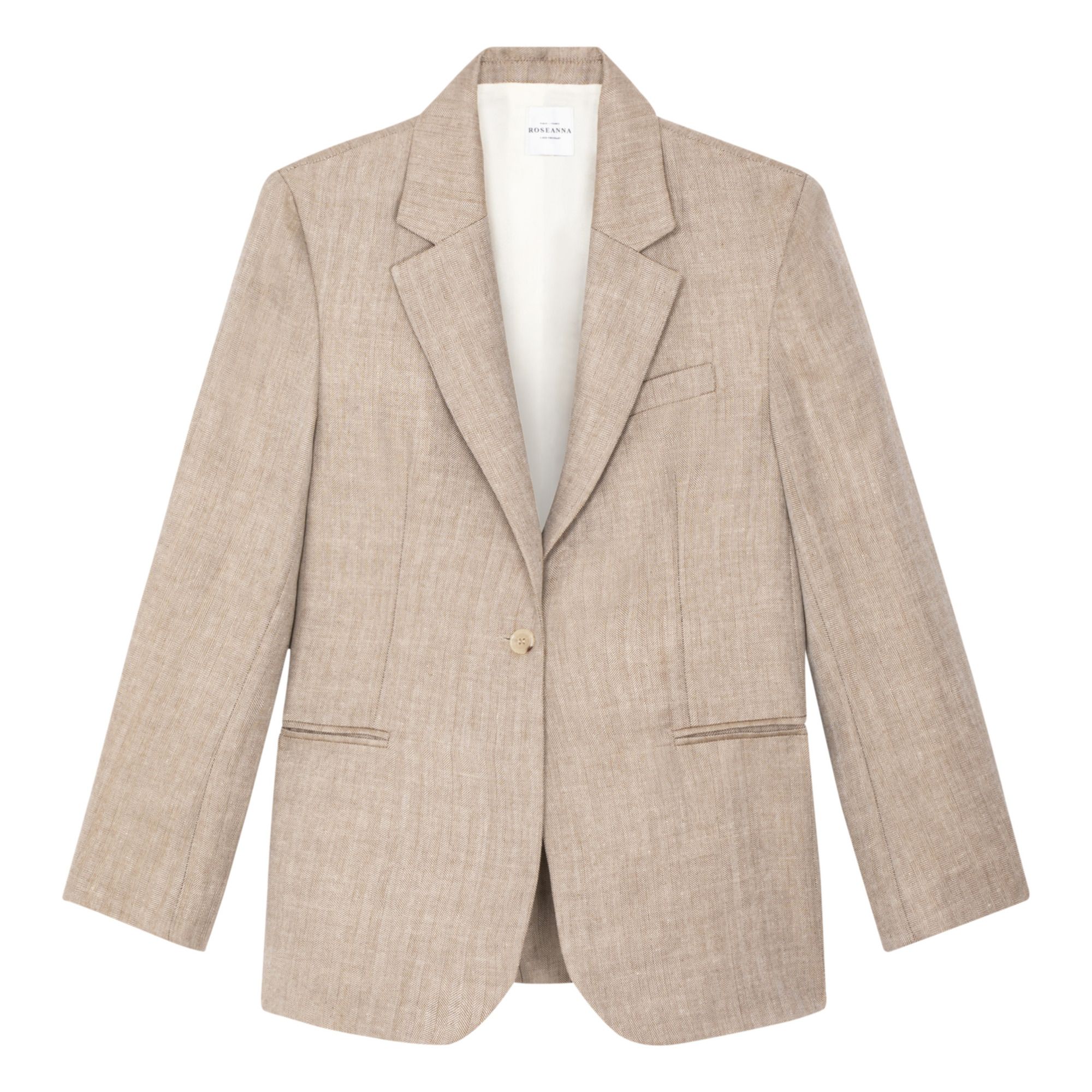 Roseanna Veste York Chevron Laine et Lin Beige Smallable