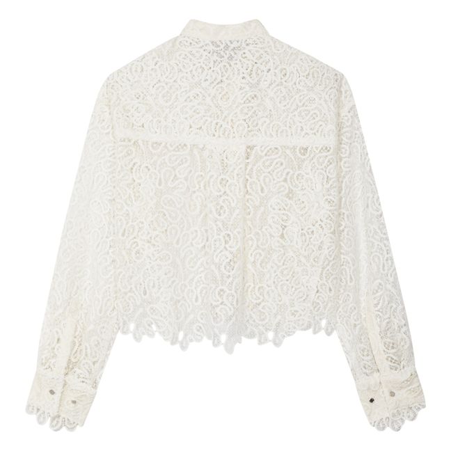 Cleo Guipures Shirt | Weiß