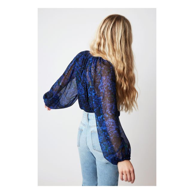 Blouse Twins Muse Soie | Bleu nuit