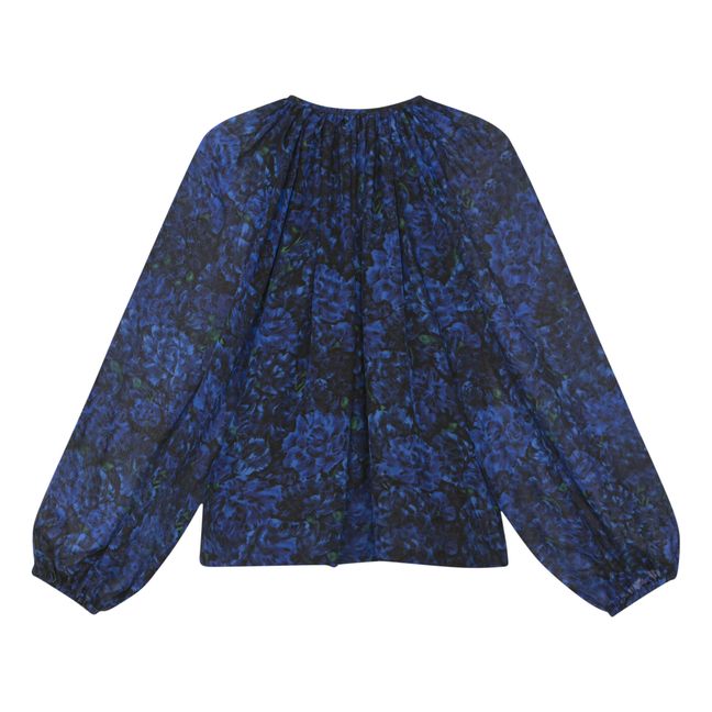 Blouse Twins Muse Soie | Bleu nuit
