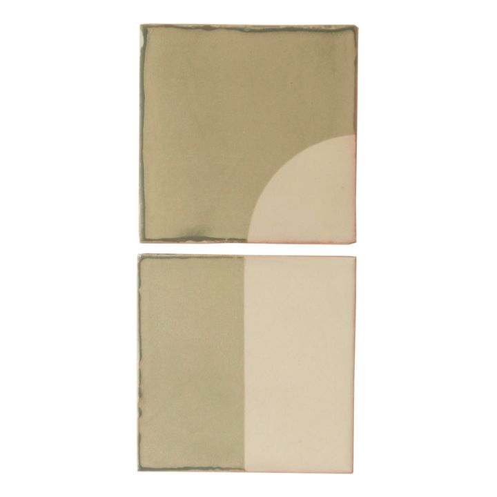 Wall Lamp Tiles - Set of 2 | Green- Product image n°1