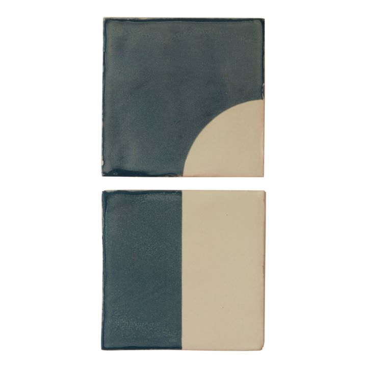 Wall Lamp Tiles - Set of 2 | Blue- Product image n°1